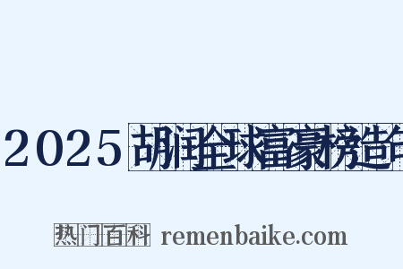 2025胡润全球富豪榜造句是什么意思的图片
